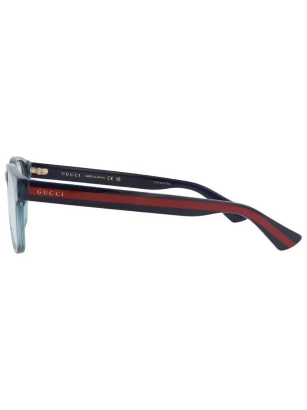 New Gucci Mens Square/Rectangle Blue Blue Transparent Fashion Designer Eyeglasse